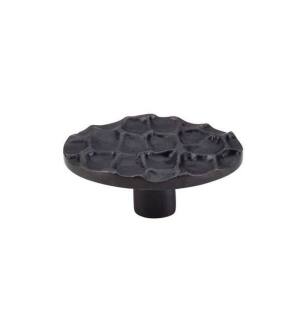 Top Knobs TK299CB Cobblestone 2 5/8" Brass Oval Shaped Cabinet Knob in Coal Black