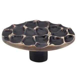 Top Knobs TK299BA Cobblestone 2 5/8" Brass Oval Shaped Cabinet Knob in Brass Antique