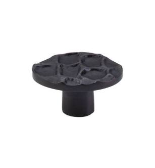 Top Knobs TK298CB Cobblestone 2" Brass Oval Shaped Cabinet Knob in Coal Black