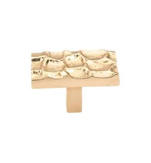 Top Knobs TK303BR Cobblestone 1 7/8" Brass Rectangle Shaped Cabinet Knob in Brass