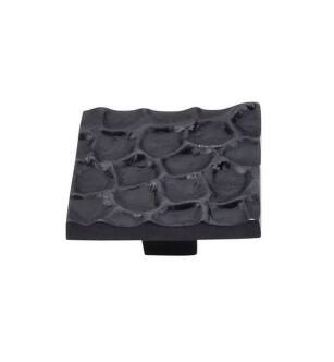 Top Knobs TK302CB Cobblestone 2" Brass Square Shaped Cabinet Knob in Coal Black