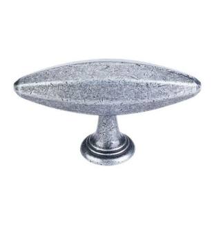 Top Knobs TK231BI Chareau 3" Zinc Alloy T-Handle Shaped Cabinet Knob in Black Iron