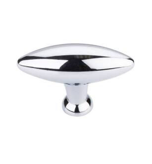 Top Knobs TK381PC Chareau 2 3/8" Zinc Alloy T-Handle Shaped Shrewsbury Small Cabinet Knob in Polished Chrome
