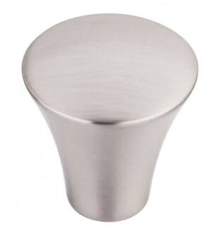 Top Knobs TK380BSN Chareau 1 1/8" Zinc Alloy Cone Shaped Shrewsbury Cabinet Knob in Brushed Satin Nickel
