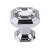 Top Knobs TK390PC Chareau 1 1/8" Zinc Alloy Geometric Shaped Crystal Emerald Cabinet Knob in Polished Chrome