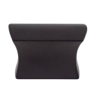 Top Knobs TK551BLK Mercer 1 1/2" Zinc Alloy Rectangular Shaped Glacier Cabinet Knob in Flat Black
