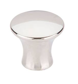 Top Knobs TK591PN Mercer 1 1/8" Zinc Alloy Round Shaped Oculus Cabinet Knob in Polished Nickel