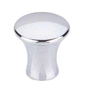 Top Knobs TK590PC Mercer 7/8" Zinc Alloy Round Shaped Oculus Cabinet Knob in Polished Chrome