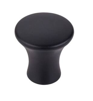Top Knobs TK590BLK Mercer 7/8" Zinc Alloy Round Shaped Oculus Cabinet Knob in Flat Black