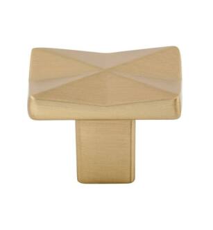 Top Knobs TK560HB Mercer 1 1/4" Zinc Alloy Rectangle Shaped Quilted Cabinet Knob in Honey Bronze