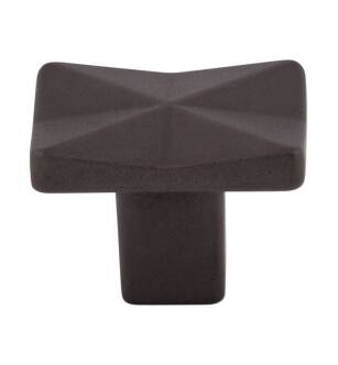 Top Knobs TK560SAB Mercer 1 1/4" Zinc Alloy Rectangle Shaped Quilted Cabinet Knob in Sable