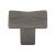 Top Knobs TK560AG Mercer 1 1/4" Zinc Alloy Rectangle Shaped Quilted Cabinet Knob in Ash Gray