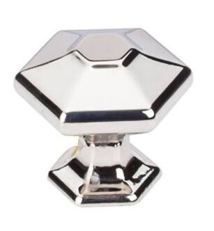 Top Knobs TK712PN Transcend 1 1/8" Zinc Alloy Geometric Shaped Spectrum Cabinet Knob in Polished Nickel