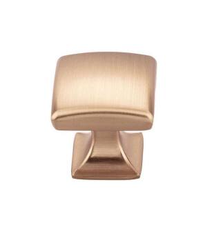 Top Knobs TK721HB Transcend 1 1/8" Zinc Alloy Square Shaped Contour Cabinet Knob in Honey Bronze