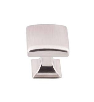Top Knobs TK721BSN Transcend 1 1/8" Zinc Alloy Square Shaped Contour Cabinet Knob in Brushed Satin Nickel