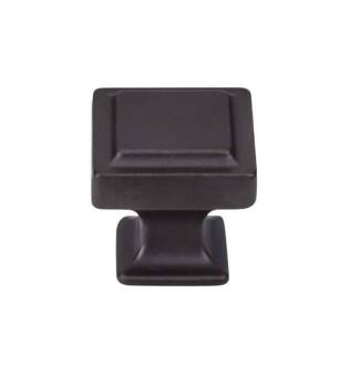 Top Knobs TK702SAB Transcend 1 1/4" Zinc Alloy Square Shaped Ascendra Cabinet Knob in Sable