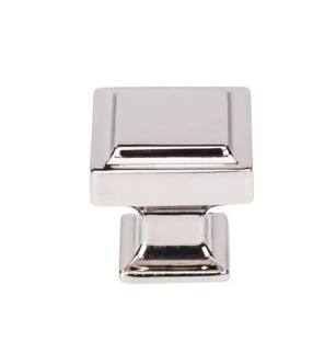 Top Knobs TK702PN Transcend 1 1/4" Zinc Alloy Square Shaped Ascendra Cabinet Knob in Polished Nickel