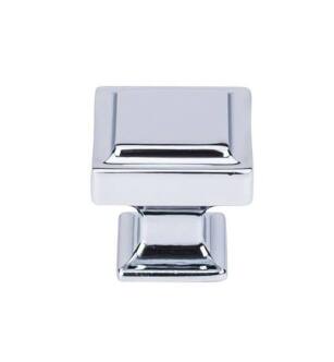 Top Knobs TK702PC Transcend 1 1/4" Zinc Alloy Square Shaped Ascendra Cabinet Knob in Polished Chrome