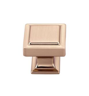 Top Knobs TK702HB Transcend 1 1/4" Zinc Alloy Square Shaped Ascendra Cabinet Knob in Honey Bronze