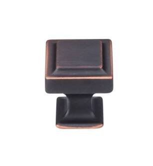 Top Knobs TK701SAB Transcend 1 1/8" Zinc Alloy Square Shaped Ascendra Cabinet Knob in Sable