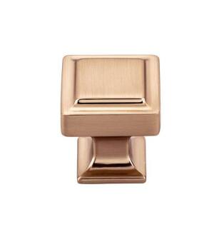Top Knobs TK701HB Transcend 1 1/8" Zinc Alloy Square Shaped Ascendra Cabinet Knob in Honey Bronze