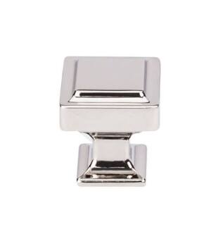 Top Knobs TK701PN Transcend 1 1/8" Zinc Alloy Square Shaped Ascendra Cabinet Knob in Polished Nickel
