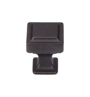 Top Knobs TK700SAB Transcend 1" Zinc Alloy Square Shaped Ascendra Cabinet Knob in Sable