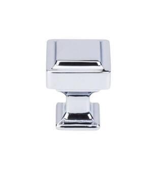 Top Knobs TK700PC Transcend 1" Zinc Alloy Square Shaped Ascendra Cabinet Knob in Polished Chrome