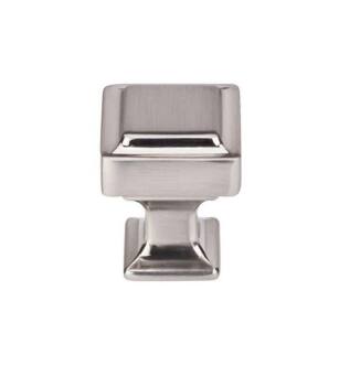 Top Knobs TK700BSN Transcend 1" Zinc Alloy Square Shaped Ascendra Cabinet Knob in Brushed Satin Nickel
