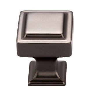 Top Knobs TK700AG Transcend 1" Zinc Alloy Square Shaped Ascendra Cabinet Knob in Ash Gray