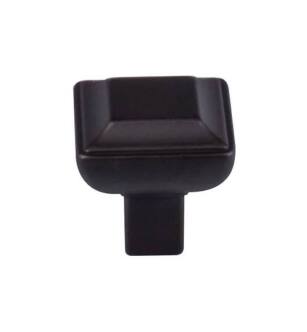 Top Knobs TK671SAB Transcend 1 1/8" Zinc Alloy Square Shaped Podium Cabinet Knob in Sable