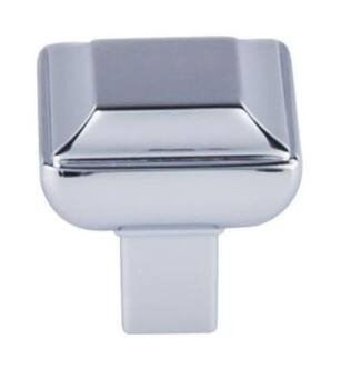 Top Knobs TK671PC Transcend 1 1/8" Zinc Alloy Square Shaped Podium Cabinet Knob in Polished Chrome