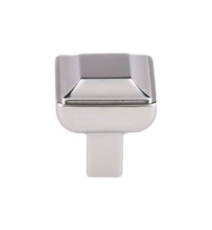 Top Knobs TK670PN Transcend 1" Zinc Alloy Square Shaped Podium Cabinet Knob in Polished Nickel