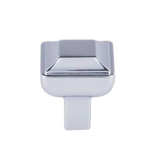 Top Knobs TK670PC Transcend 1" Zinc Alloy Square Shaped Podium Cabinet Knob in Polished Chrome