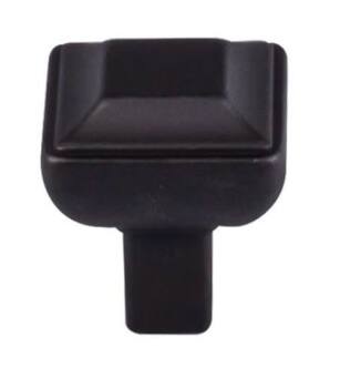 Top Knobs TK670SAB Transcend 1" Zinc Alloy Square Shaped Podium Cabinet Knob in Sable
