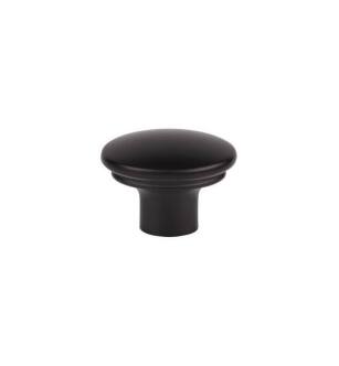 Top Knobs TK3051BLK Ellis 1 3/8" Zinc Alloy Oval Shape Julian Cabinet Knob in Flat Black
