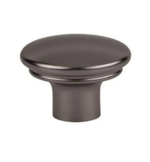 Top Knobs TK3051AG Ellis 1 3/8" Zinc Alloy Oval Shape Julian Cabinet Knob in Ash Gray