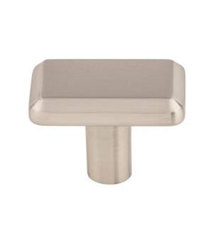 Top Knobs TK3010BSN Ellis 1 1/2" Zinc Alloy Rectangular Shape Telfair Cabinet Knob in Brushed Satin Nickel