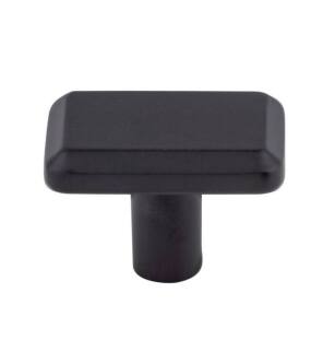 Top Knobs TK3010BLK Ellis 1 1/2" Zinc Alloy Rectangular Shape Telfair Cabinet Knob in Flat Black