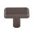 Top Knobs TK3010AG Ellis 1 1/2" Zinc Alloy Rectangular Shape Telfair Cabinet Knob in Ash Gray