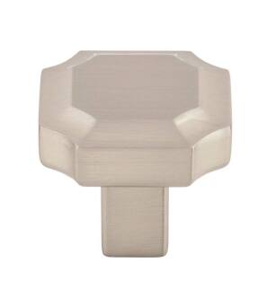 Top Knobs TK3020BSN Ellis 1 1/4" Zinc Alloy Geometric Shape Davenport Cabinet Knob in Brushed Satin Nickel