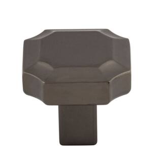 Top Knobs TK3020AG Ellis 1 1/4" Zinc Alloy Geometric Shape Davenport Cabinet Knob in Ash Gray