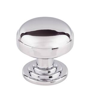 Top Knobs TK3000PC Ellis 1 1/4" Zinc Alloy Round/Mushroom Shape Cabinet Knob in Polished Chrome