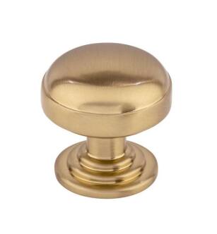 Top Knobs TK3000HB Ellis 1 1/4" Zinc Alloy Round/Mushroom Shape Cabinet Knob in Honey Bronze