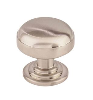 Top Knobs TK3000BSN Ellis 1 1/4" Zinc Alloy Round/Mushroom Shape Cabinet Knob in Brushed Satin Nickel