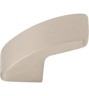 Top Knobs TK52BSN Sanctuary 1 1/4" Zinc Alloy Designer Shaped Thumb Cabinet Knob in Brushed Satin Nickel