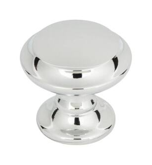 Top Knobs TK1050PC Grace 1 1/4" Zinc Alloy Mushroom Shaped Barrow Cabinet Knob in Polished Chrome