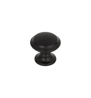 Top Knobs TK1050BLK Grace 1 1/4" Zinc Alloy Mushroom Shaped Barrow Cabinet Knob in Flat Black