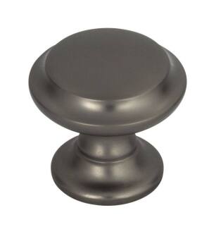 Top Knobs TK1050AG Grace 1 1/4" Zinc Alloy Mushroom Shaped Barrow Cabinet Knob in Ash Gray