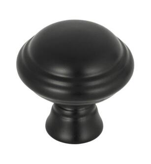Top Knobs TK1020BLK Grace 1 1/4" Zinc Alloy Mushroom Shaped Henderson Cabinet Knob in Flat Black